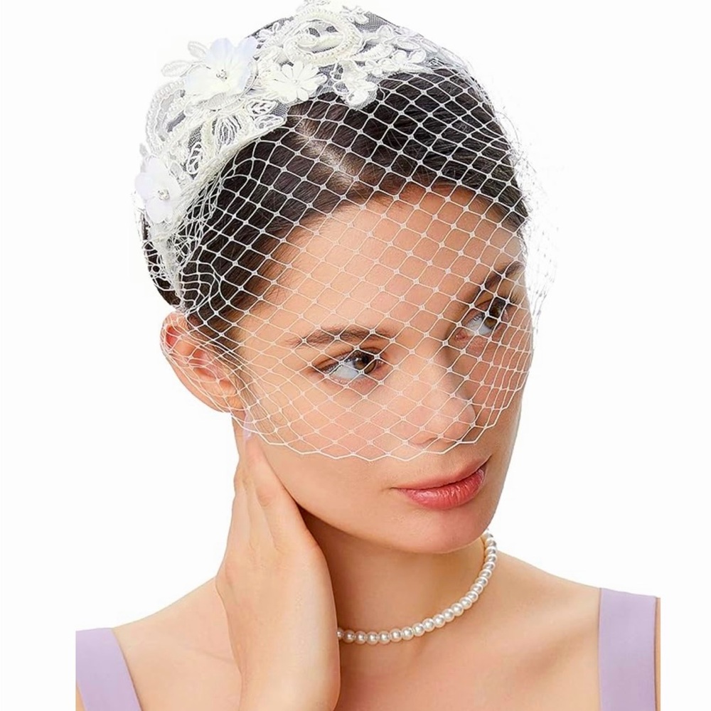 Veil Fascinator Mesh Lace Headband